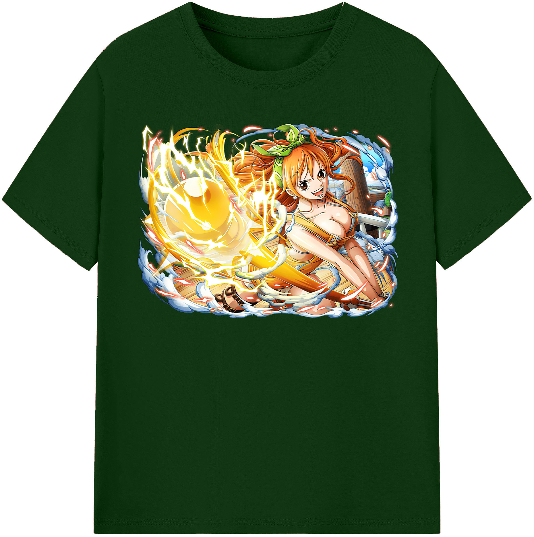 ワンピース ナミ ONE PIECE Nami 綿100％半袖Tシャツ（フロントプリント）